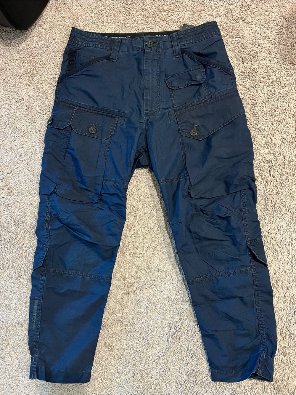 G-Star Raw Navy Cargo Trousers